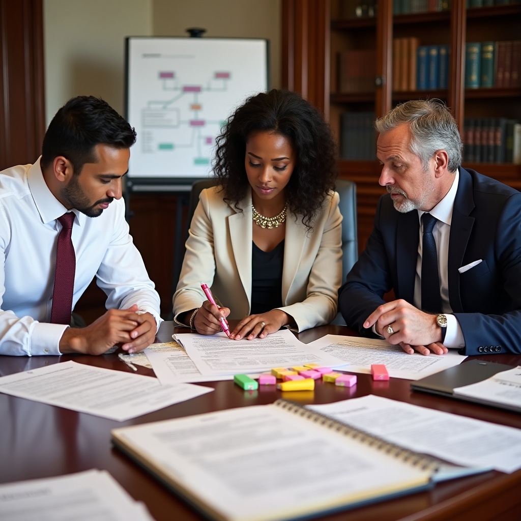 Participants analyzing report structure and organization during focused workshop session